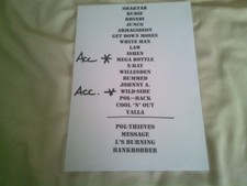 Joe Strummer rare Shepherds Bush setlist from 11th July 2002 (NM) (The Clash)