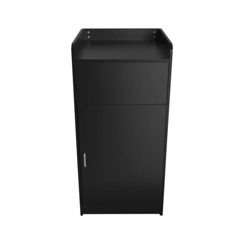 Black 100l wooden litter bin - wooden,