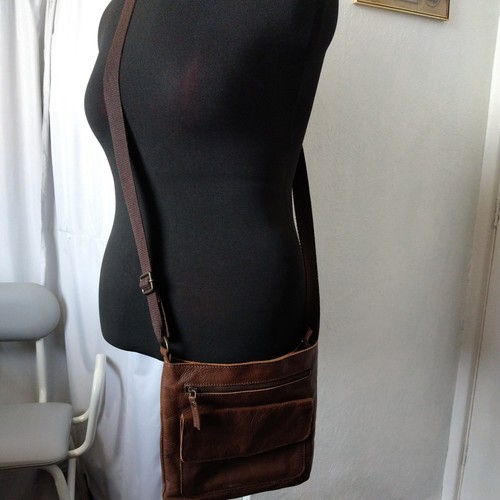 Fat face brown leather cross - brown,