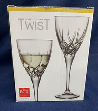RCR Cristalleria Italiana Twist White Wine Crystal Glasses x2 [NR] *