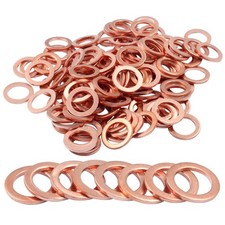 120Pcs M8 Copper Washer Flat