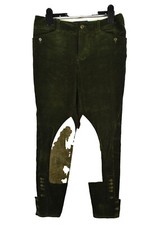 RALPH LAUREN Green Corduroy Trousers size 4 Womens Cotton Elastane Casual