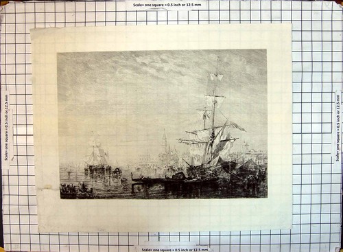 Original old antique print - original,
