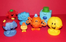 MR MEN / LITTLE MISS * 7 Collectable Figures * Ink Stamp / Vinyl / Mr Tickle *