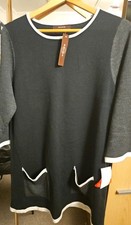 Grey And Black Knitted Dress