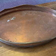 Oval Serving Tray Copper