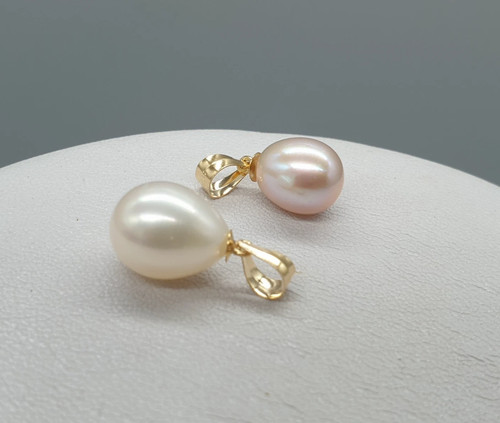 14ct gold pearl pendant - pearl, 14k