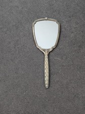 Vintage Floral Tapestry Hand Mirror Vanity Makeup Dressing Table Retro Decor