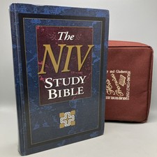 NIV Study Bible in Bible Gear Case Cover Hardcover Book 1995