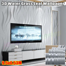 Silver Grey Wallpaper Rolls Living Room 3D Embossed Wave Stripe Wall Paper Decor
