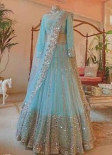 INDIAN BRIDAL LEHENGA CHOLI PARTY WEAR CHOLI LEHNGA BOLLYWOOD DESIGNER DRESS EID