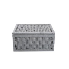 Wickerfield grey wicker basket - grey,