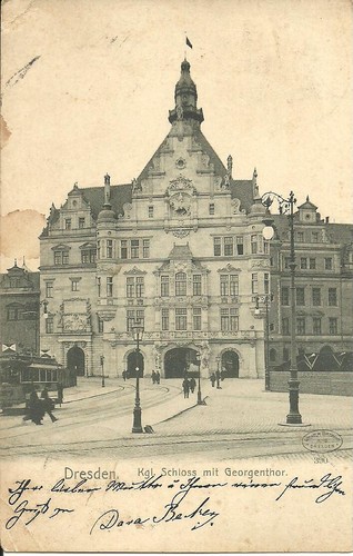 Postcard dresden elbe royal - dresden, elbe-royal