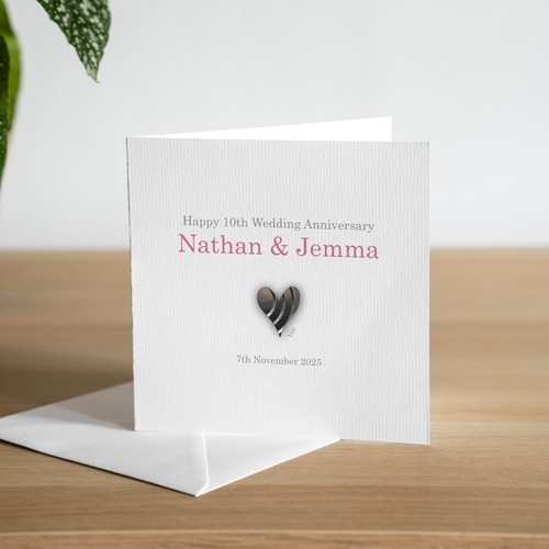 Personalised handmade 10th tin - handmade,