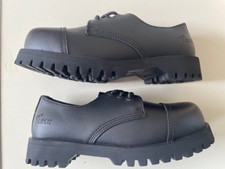 Avant Garde X Vintage Pure Trash Leather Ankle  Shoes Workwear In Black,