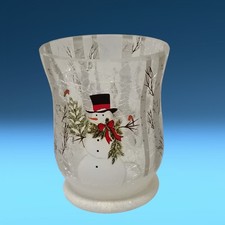 Luxury Crackle Glass Snowman