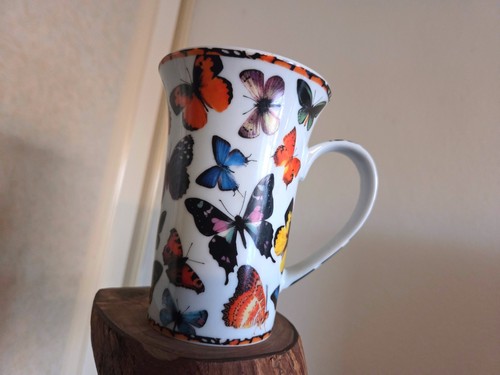 Vintage butterflies mug - vintage,