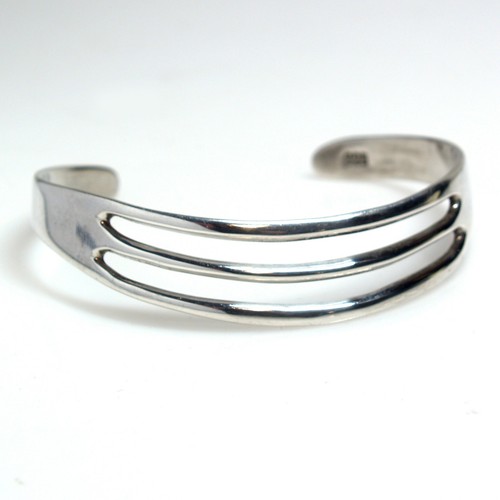 Sterling silver 925 bangle - silver,