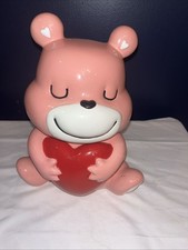 Ceramic Cookie Jar Pink Bear