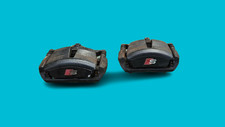 AUDI S3 8V MK3 2016 2.0 TSI PAIR OF FRONT BRAKE CALIPERS RIGHT LEFT - BLACK