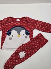 Penguin long sleeve top with matching hat and enclosed feet trousers/pyjamas...