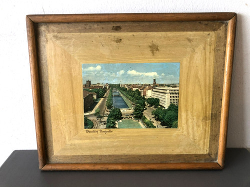 Framed vintage cork backed - framed, cork-backed
