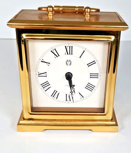 Vintage brass carriage clock - vintage,