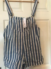 Zara short dungarees L striped