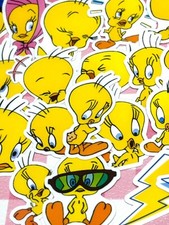 Tweety #2, 40 pcs,  stickers, waterproof, kawaii, Warner Bros