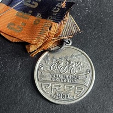 Antique 1931 bicycle medal - antique,