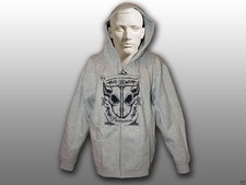 Mens Premium Products BMX Bikes Zipper Hoodie, Grey With Black Logo on Front