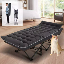 Camping Cot Heavy-Duty Portable Camping Bed Folding Sleeping Bed with Mattress