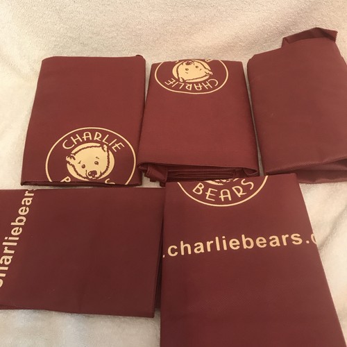 Red charlie bears canvas bags - red,