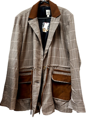Maeve houndstooth jacket - houndstooth,