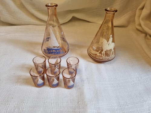 French peach glass - french,