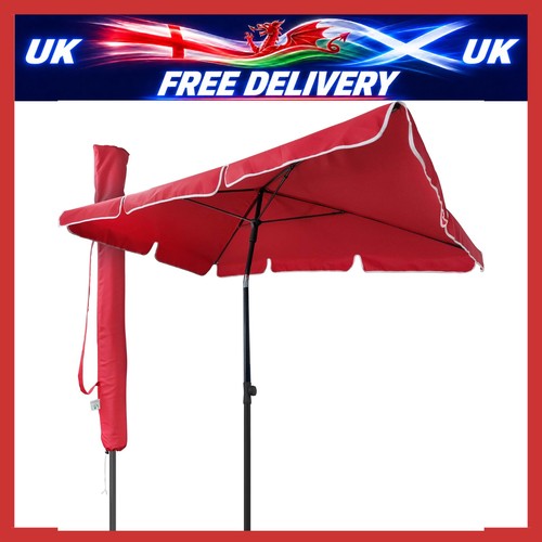 Red patio sun umbrella - patio,