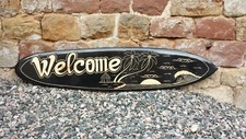 SURFBOARD WOODEN BLACK MODEL