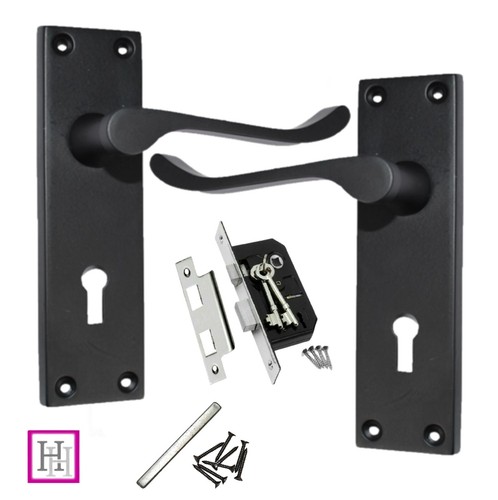 Door handles matt black - matt, finish