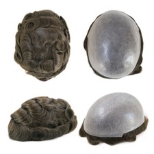 Mens Toupee Thin Skin Human
