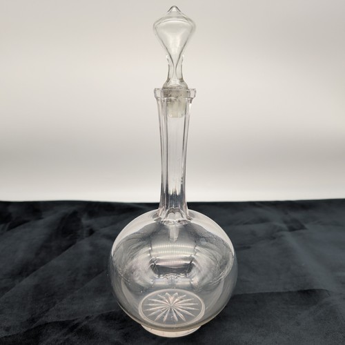 Vintage globe shaft decanter - &,