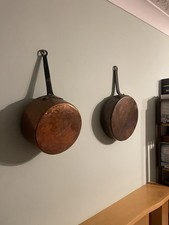 2 Antique Copper Pots Iron