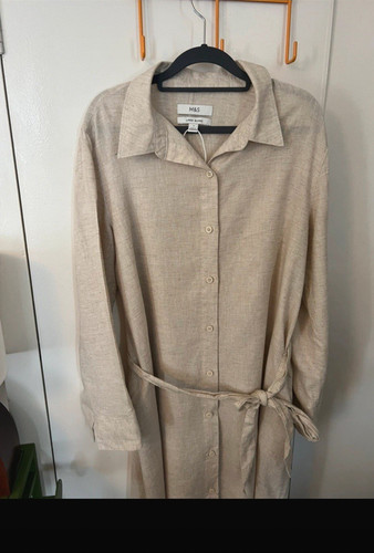 Beige linen blend - linen, shirt