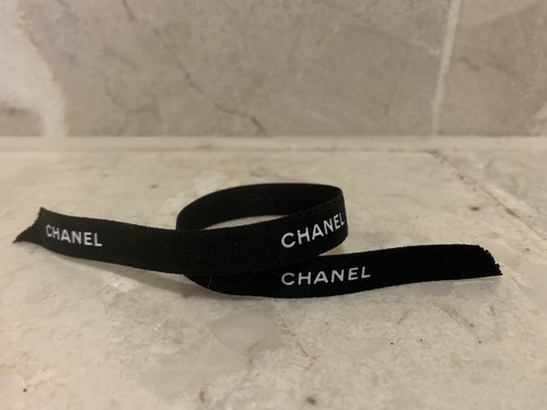 Chanel black white ribbon 25cm - chanel,