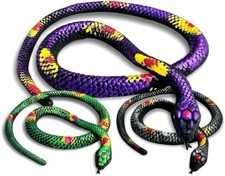 70cm Gross Stretchy Rubber Snake Novelty Gag Toys Party Bag Fillers Kids Toy UK