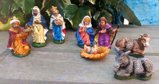 8 Piece Italian NATIVITY SET Jesus Mary & Joseph 3 Wise Men Religious Christmas