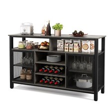 Wooden Wine Bar Cabinet 140cm