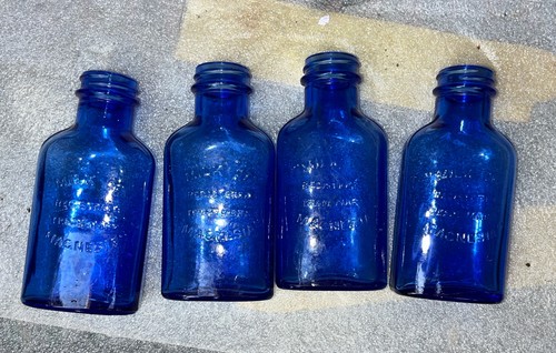 Vintage blue glass - 4, milk