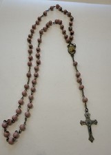 Vintage  Pink Beaded Rosary