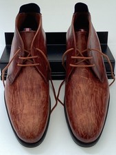 LLOYD Germany DAXIN Mens Leather Lace-up Boots Distressed Brown UK Size 6.5 NEW