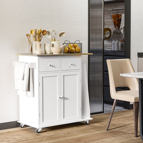 Homcom kitchen island - homcom, storage